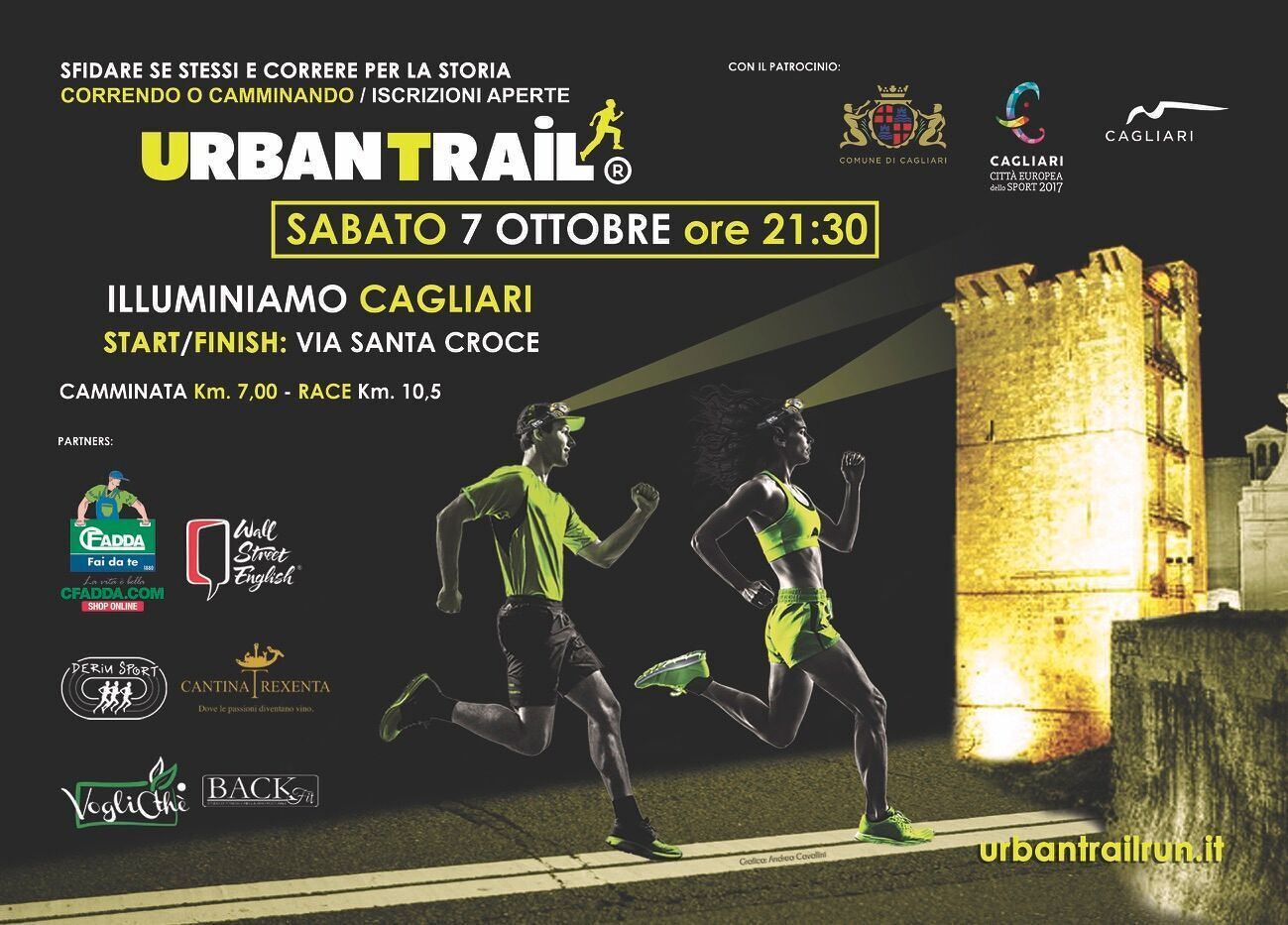 Cagliari, tutto pronto per l’Urban Trail 2017