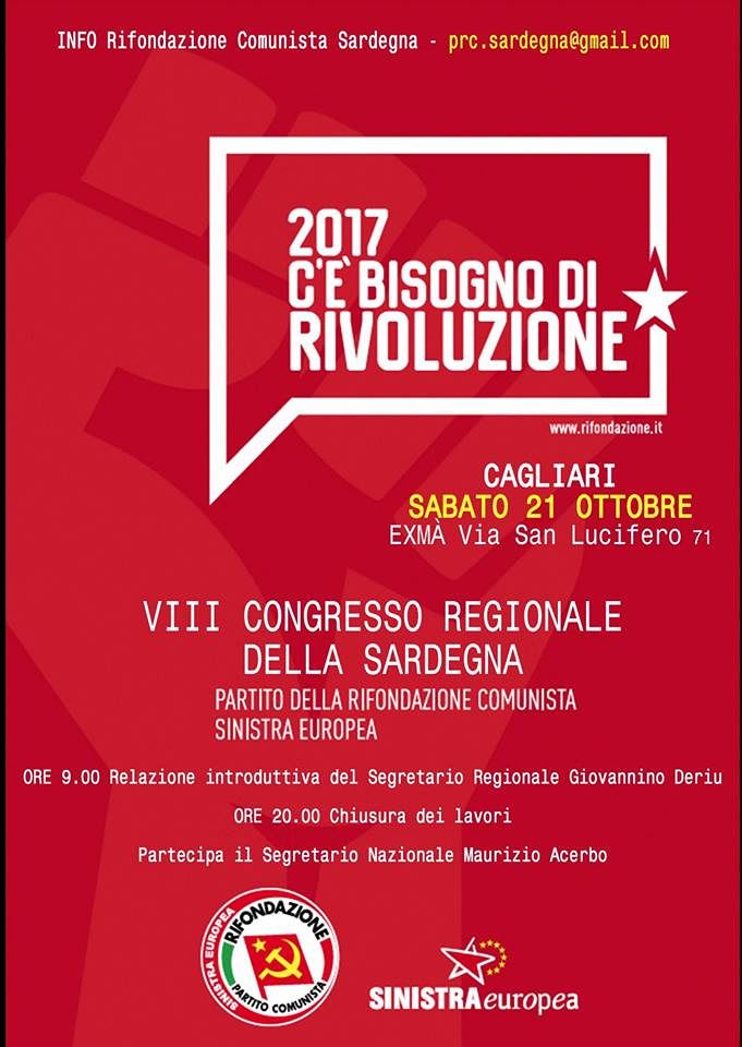 Rifondazione Comunista, sabato il congresso regionale