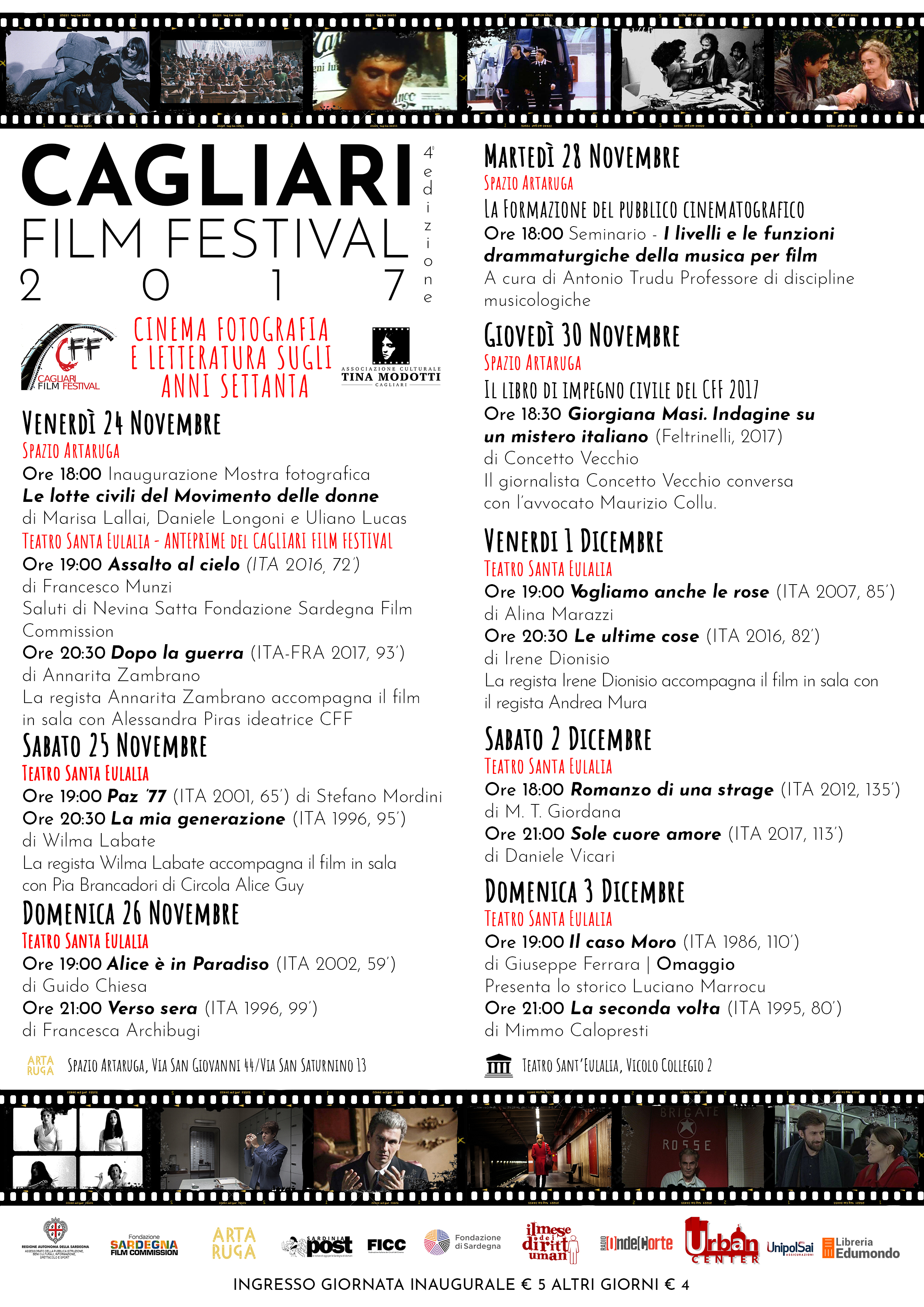 Cinema fotografia e letteratura anni Settanta: torna il Cagliari Film Festival
