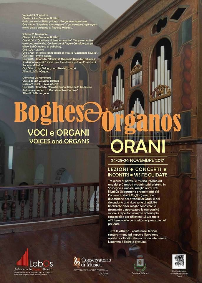 Orani, da venerdì a domenica appuntamento con “Boghes et organos”