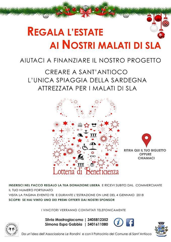 Lotteria di beneficienza:“Regala l’estate ai nostri malati di SLA”