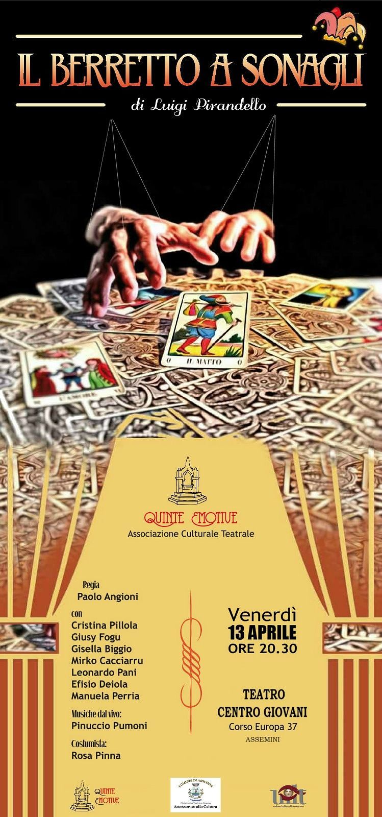 “Il berretto a sonagli” in scena al teatro Giovani di Assemini