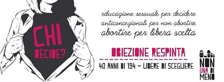 22 maggio 2018: quarantennale della legge 194 sul diritto all’IVG