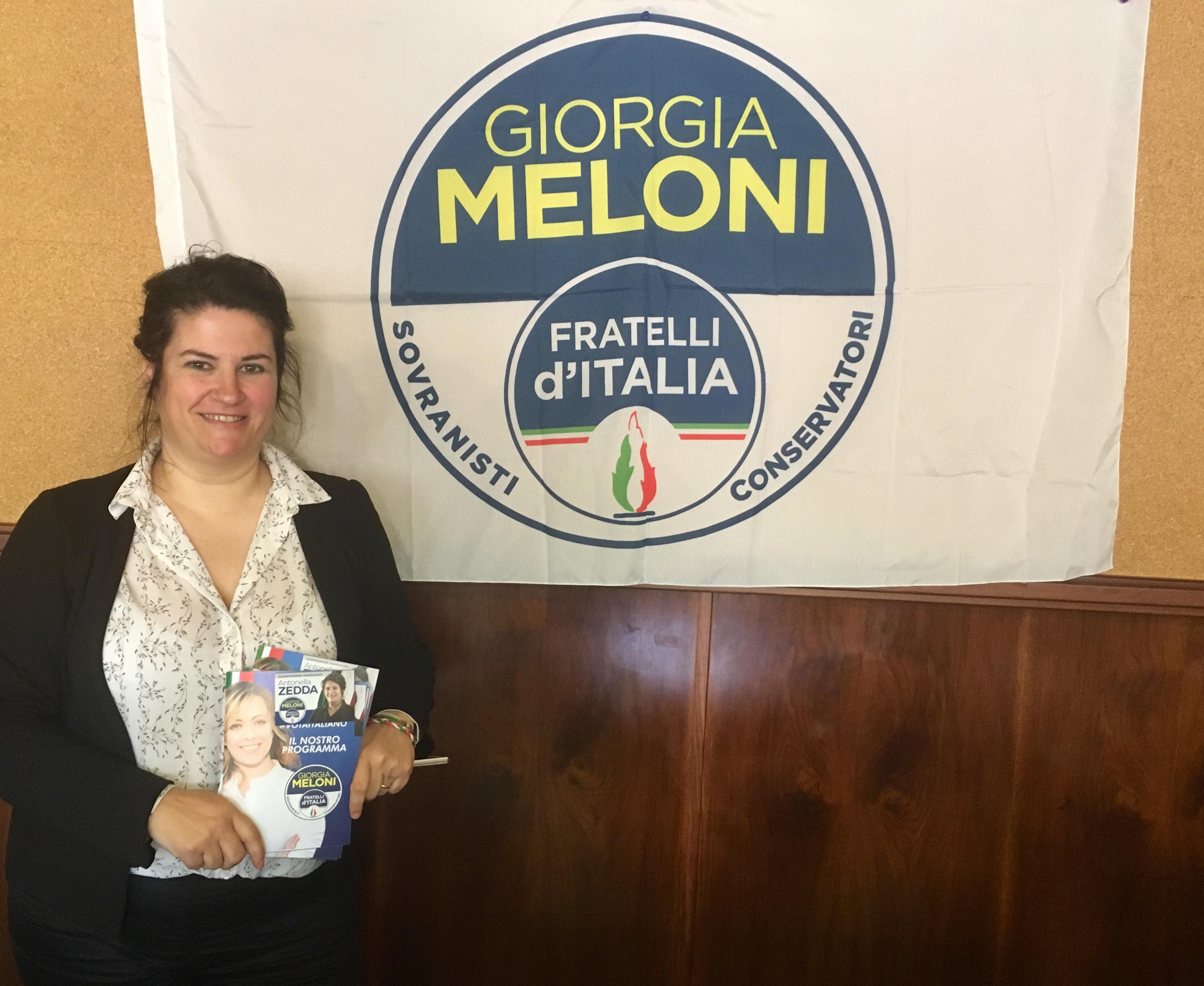 Fratelli d’Italia: “Antonella Zedda, unica candidata sarda. In Europa per cambiare tutto”