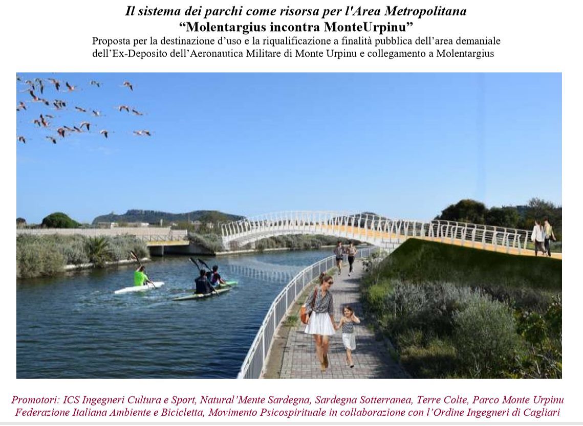 Un ponte ciclopedonale per collegare Monte Urpinu e Molentargius: nuova svolta viabilità a Cagliari