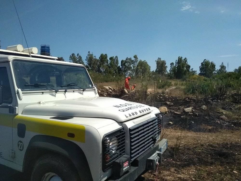Fiamme a Flumini e intorno al Policlinico: Nos Quartu in prima linea nello spegnimento