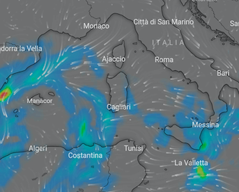 Meteo: temporali in arrivo su Cagliari e hinterland, forte attività elettrica