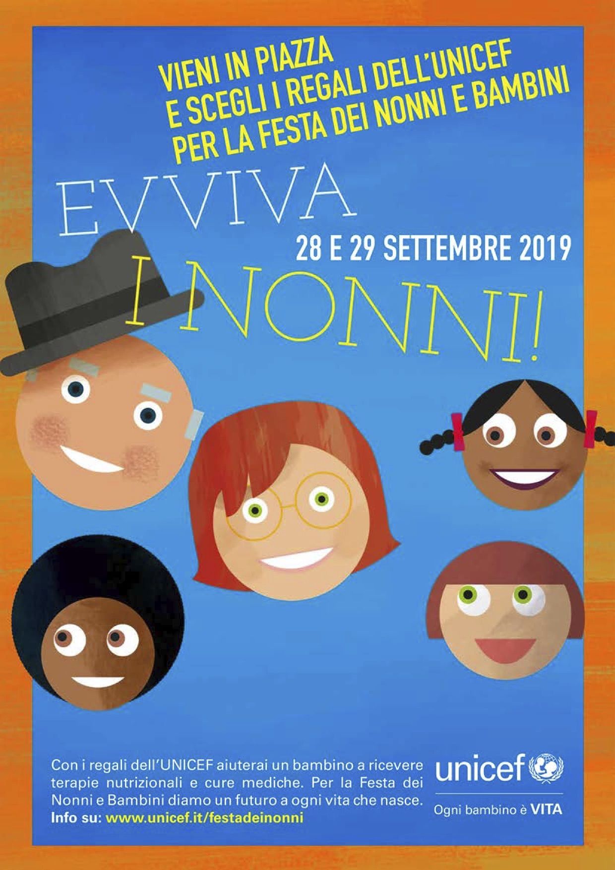 UNICEF, torna la Festa dei nonni e dei bambini: 400 appuntamenti in tutta Italia