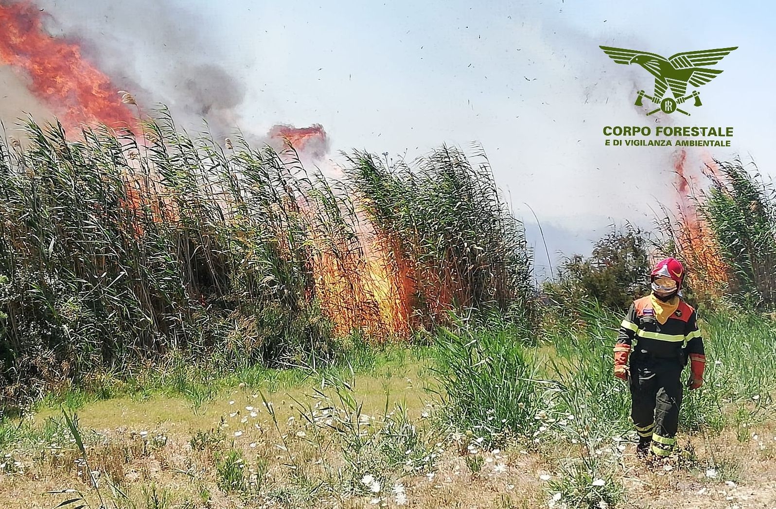 Paura a Sardara per un maxi incendio: elicotteri in azione