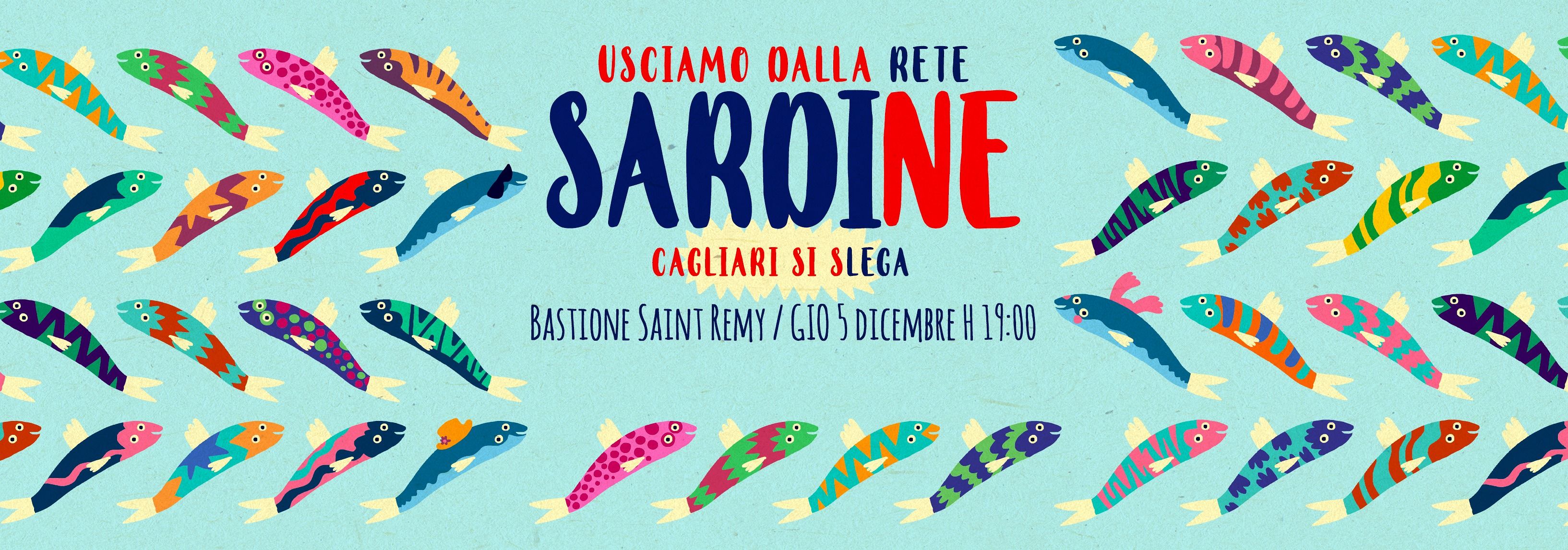 “Cagliari si Slega”, l’invasione delle Sardine anti Salvini: giovedì 5 la grande manifestazione al Bastione
