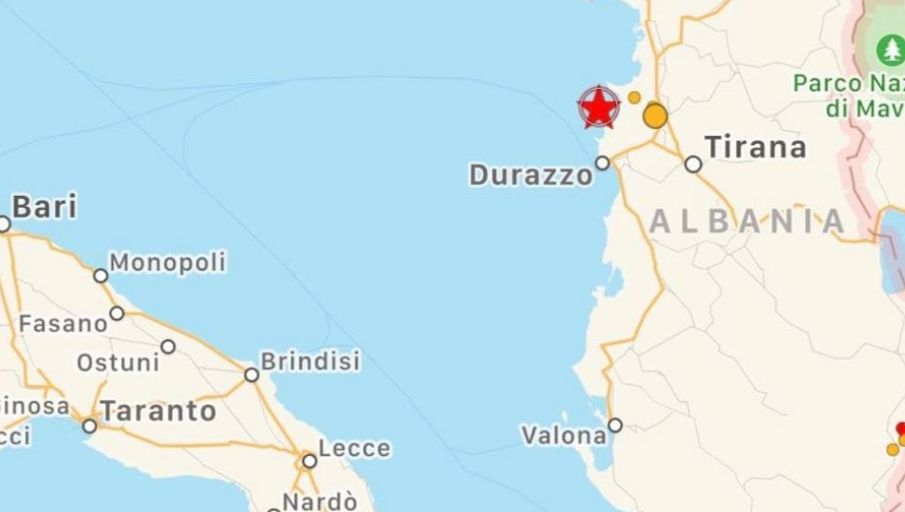 Terremoto in Albania, magnitudo 5.5 a Durazzo: scosse sentite anche in Italia