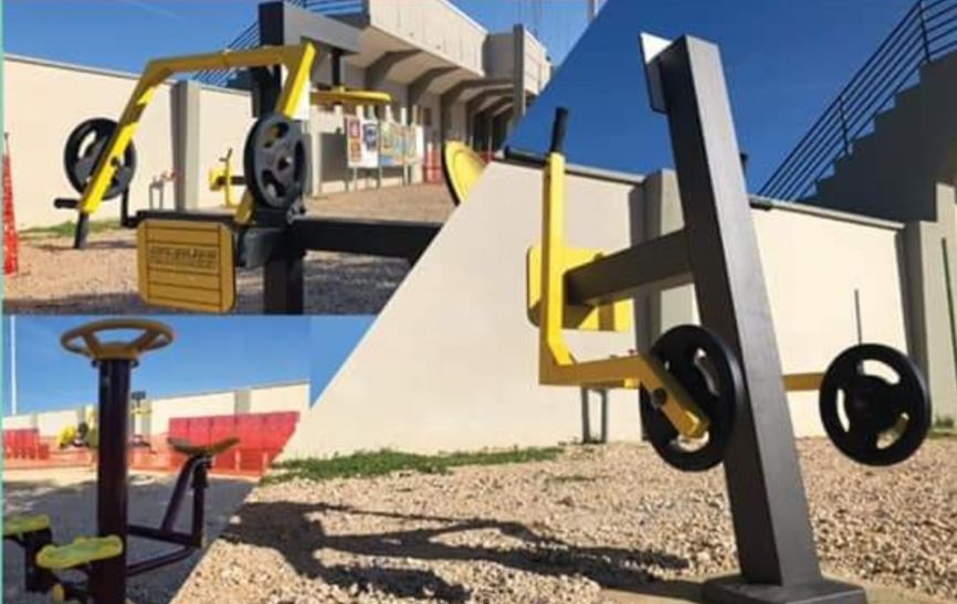 Dolianova, taglio del nastro per il “parco del fitness” ideato da un giovane disabile