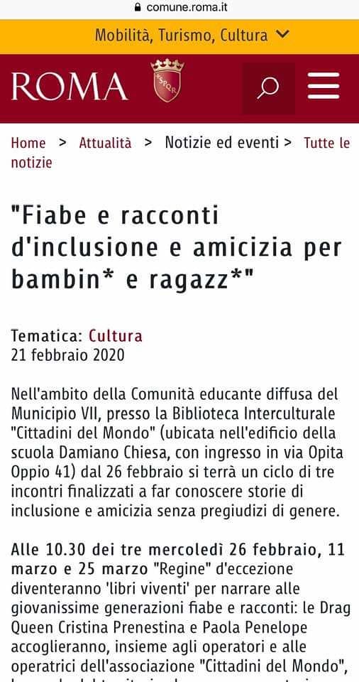 Scuola, Adinolfi: “Si sospendano gli incontri tra bambini e drag queen”