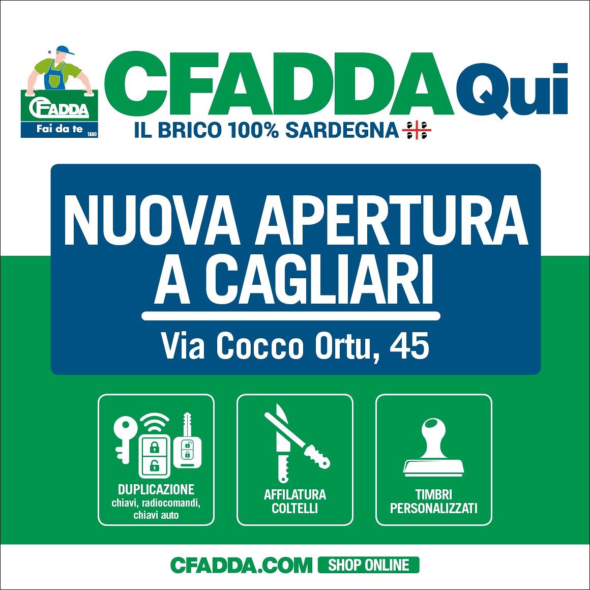 CFadda Fai da Te in centro città a Cagliari: nuova apertura a San Benedetto