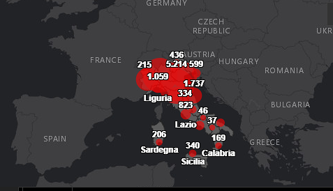 Coronavirus, in Sardegna 206 casi: 52 in ospedale, 9 in terapia intensiva, 152 in isolamento domiciliare