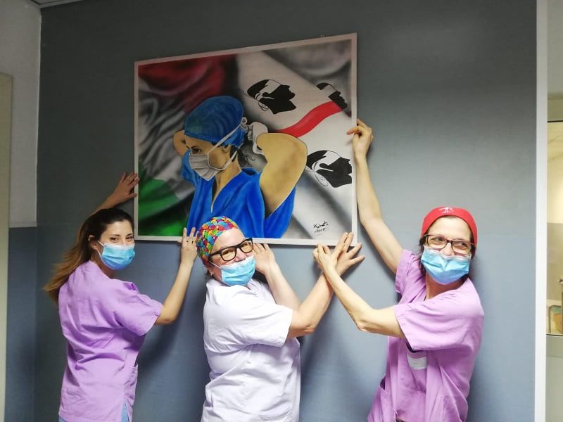 Cagliari, il dono speciale di un pittore di Maracalagonis “agli infermieri guerrieri contro il Coronavirus”