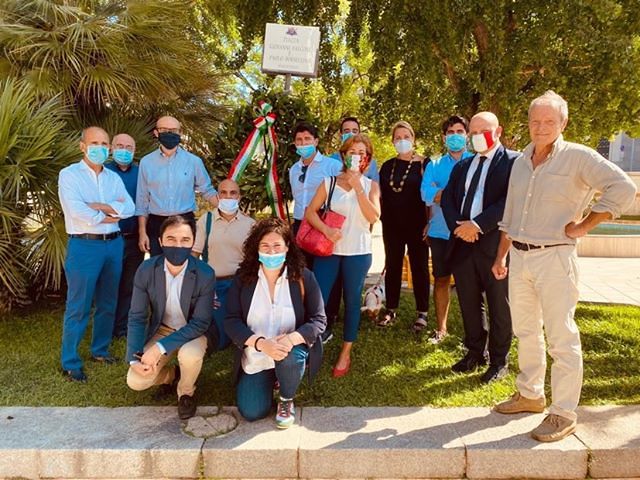 Cagliari ricorda il giudice Borsellino: Fdi col sindaco Truzzu depongono una corona di fiori