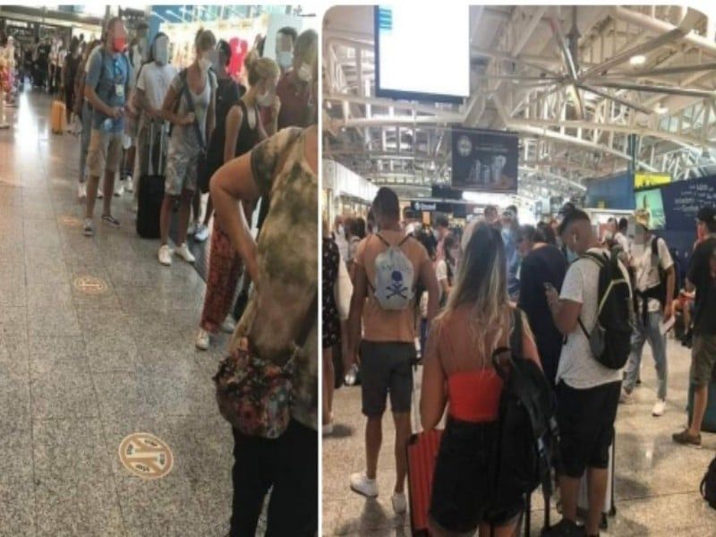 Elmas, la rabbia dei turisti: “Assembramenti all’aeroporto e flaconi di gel igienizzanti vuoti”