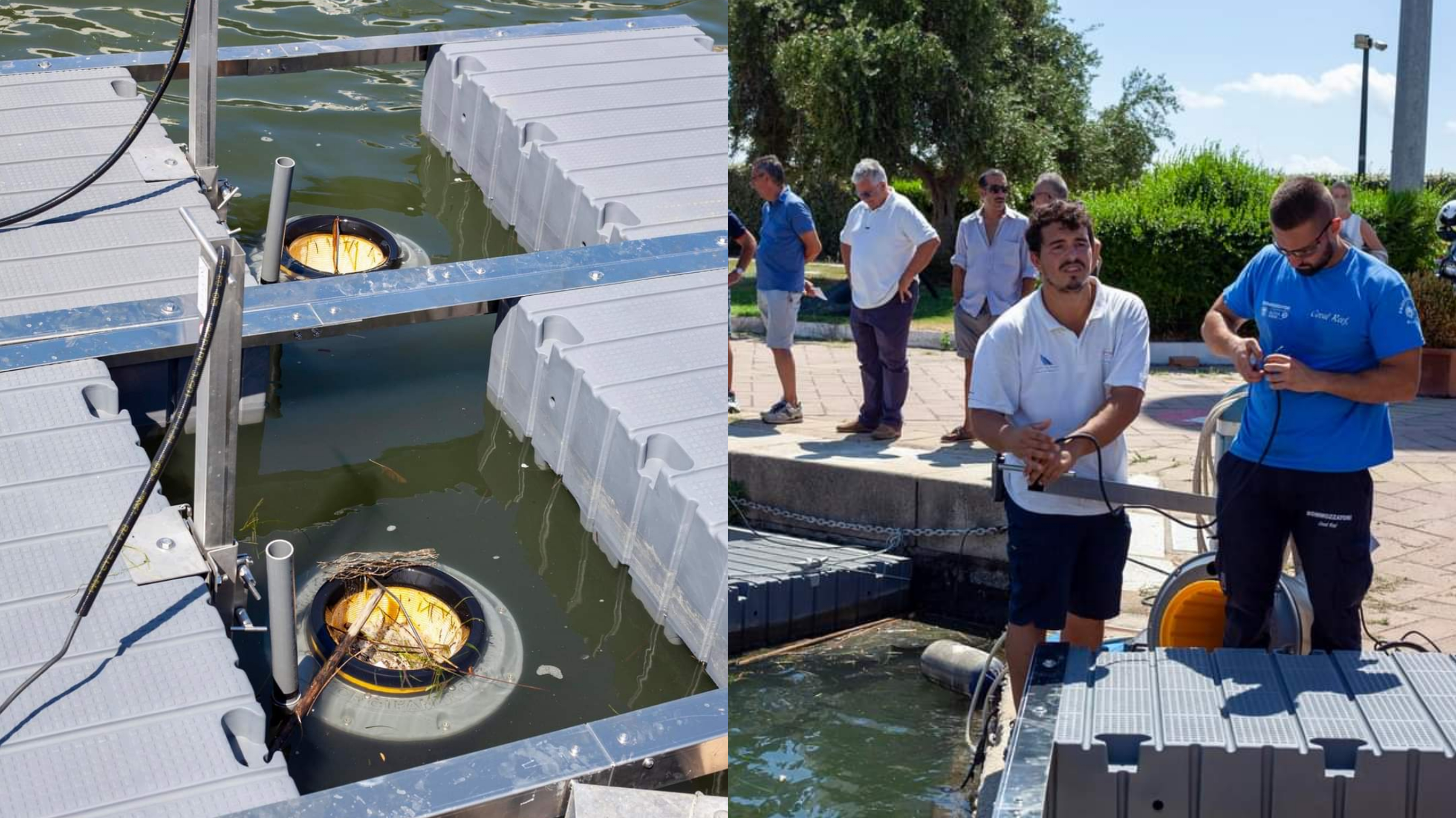 Mare più pulito a Olbia, consegnati e installati dieci seabin