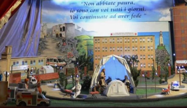 Lunamatrona, nel presepe tre ospedali e una tenda per l’emergenza covid