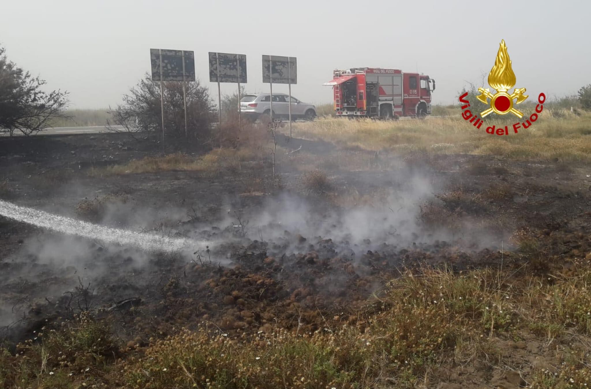 Cagliari, ancora un incendio di alghe marine a Giorgino: parte la segnalazione