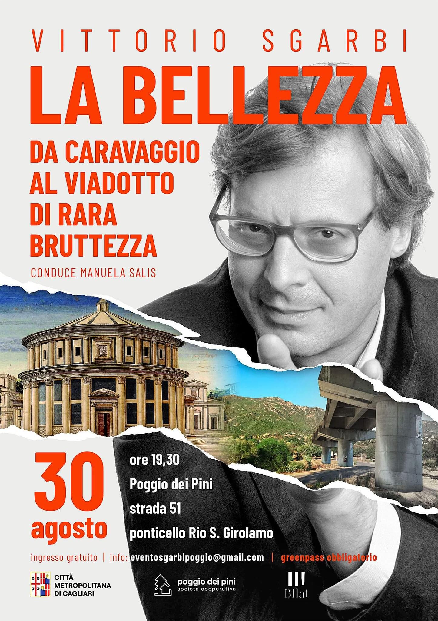 Vittorio Sgarbi a Poggio dei Pini il 30 agosto