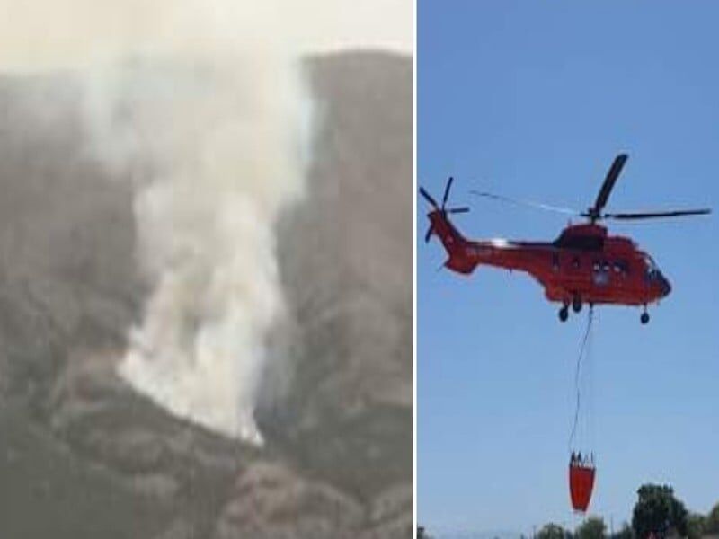 Fiamme alte a Oniferi e Villagrande Strisaili, incendi senza tregua: arriva il Super Puma
