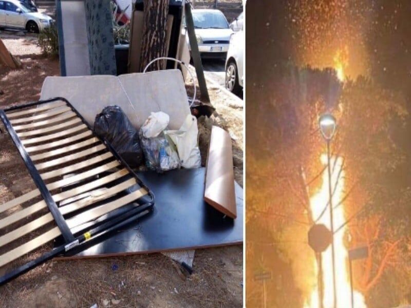 “Incendiari a Cagliari, rifiuti dati alle fiamme a Sant’Elia dopo mesi di lotta con telecamere nascoste”