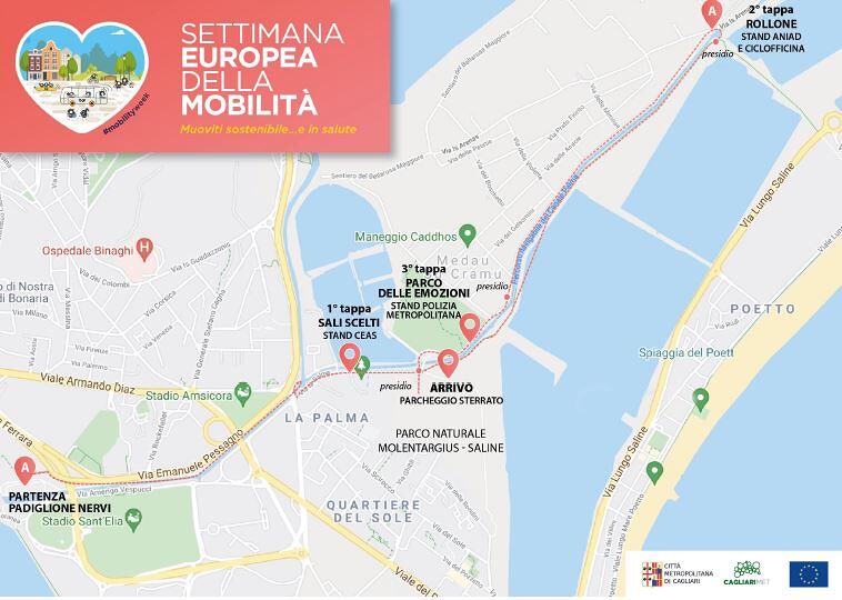 Il maltempo fa slittare la ciclopedalata nel parco di Molentargius