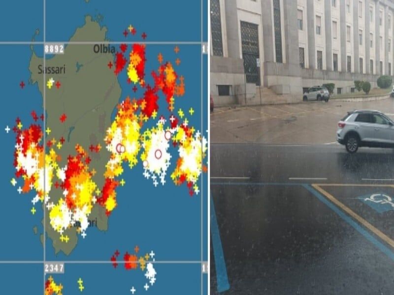Nuovo temporale e tempesta di fulmini su Cagliari e metà Sardegna, scatta la fuga dalle spiagge