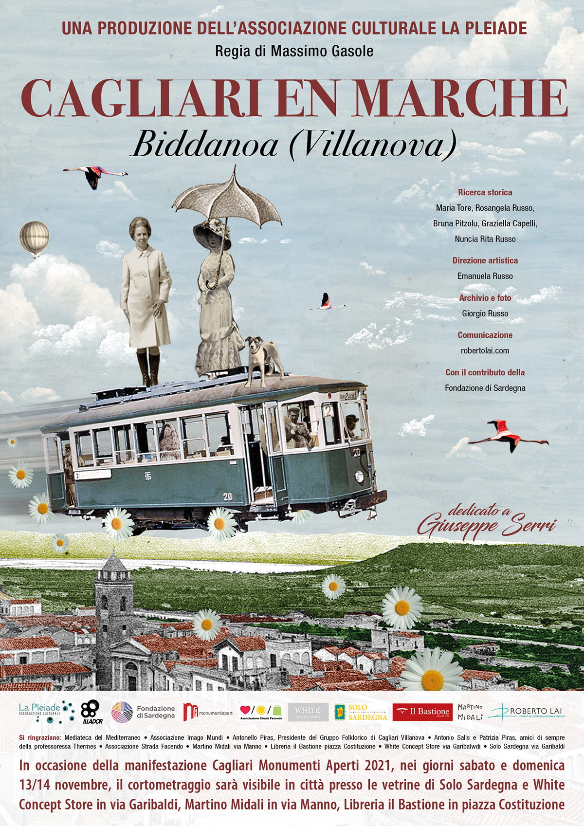 Cagliari en marche “Biddanoa”: proiezione del cortometraggio nelle vetrine del centro di Cagliari per Monumenti Aperti