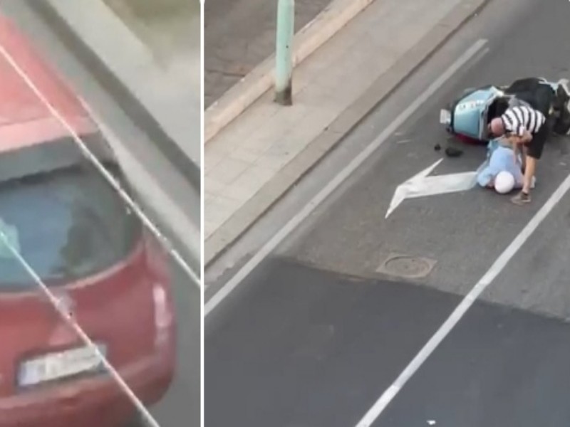Quartu, picchia uno scooterista e poi scappa in auto: il video choc