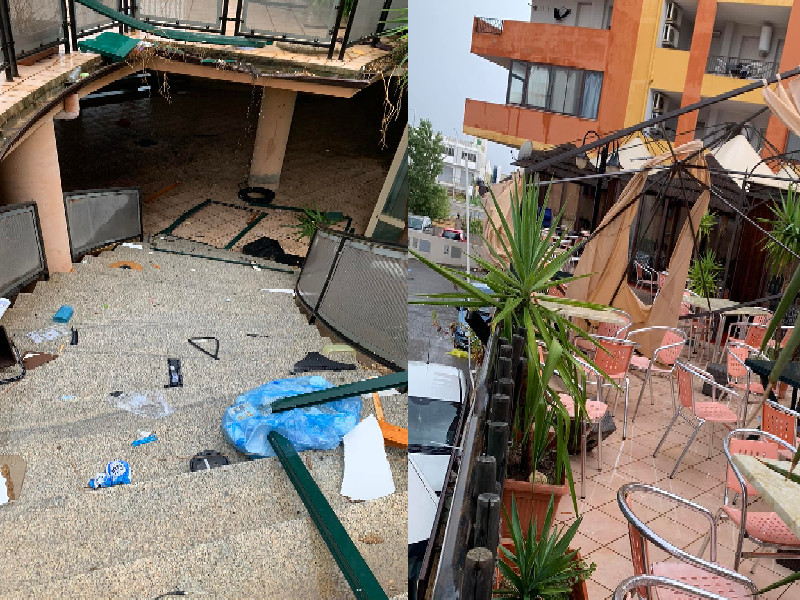 Sestu, maltempo devastante: colpito in pieno il ristorante pizzeria Cortexandra