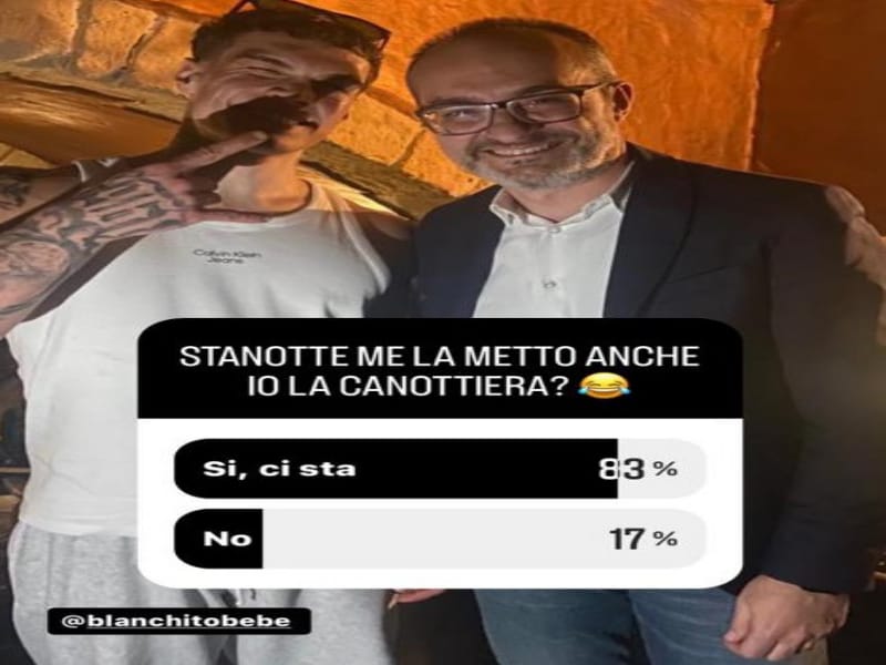 Blanco, serata a Cagliari alla vigilia del concerto: selfie coi fans e con Truzzu