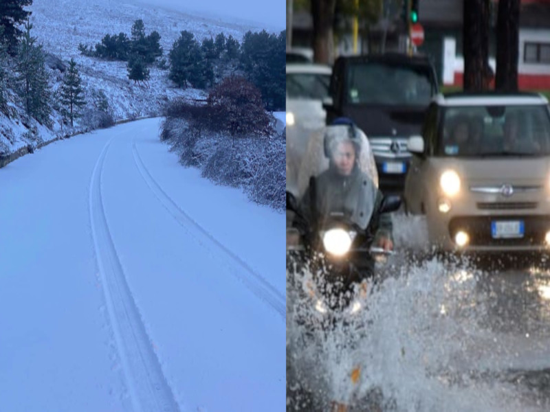 Meteo Casteddu, nevicate anche a 800 metri e temporali intensi sulla Sardegna
