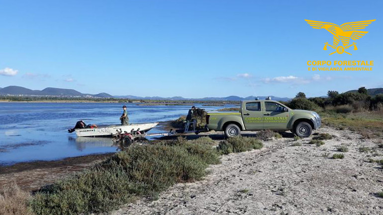 Sant’Antioco, task force dei forestali in laguna: caccia ai pescatori di frodo di anguille