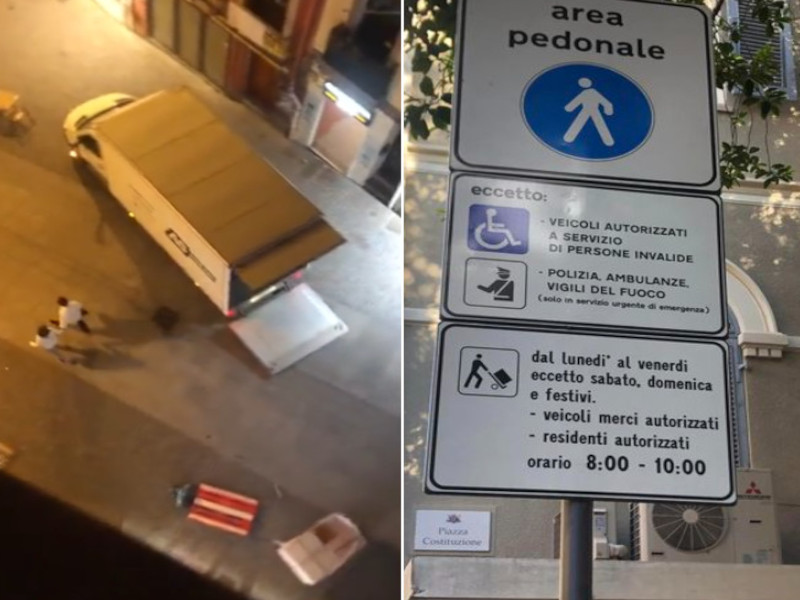 Area pedonale? A Cagliari qualche camion la dribbla, merci consegnate fuori orario e residenti furiosi