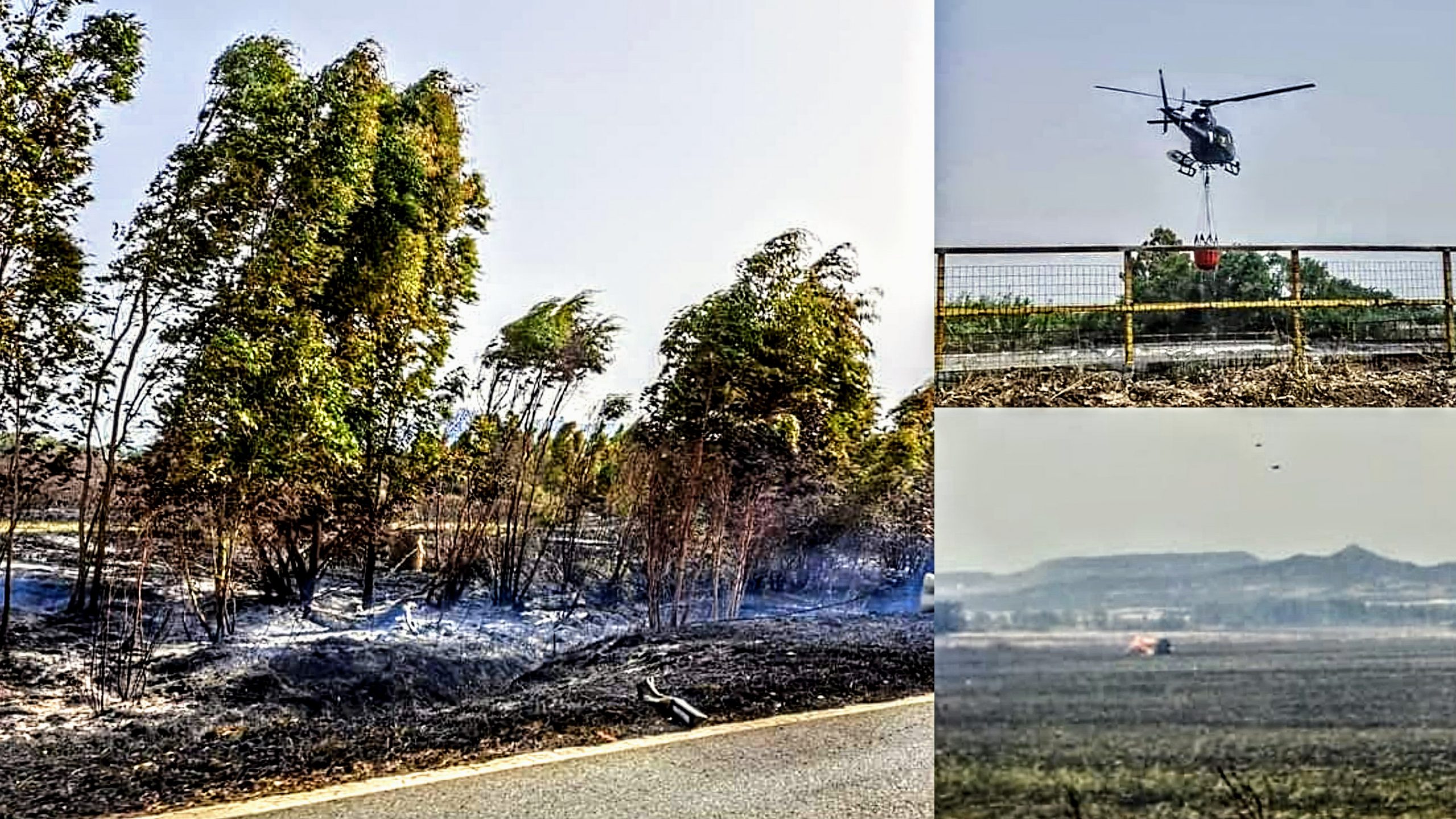 Inferno di fuoco fra San Gavino e Guspini, la statale 197 chiusa per ore