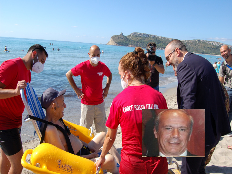 Cagliari, nello stabilimento dell’Esercito il servizio di accompagnamento e balneazione in memoria di Pier Giuseppe Piano