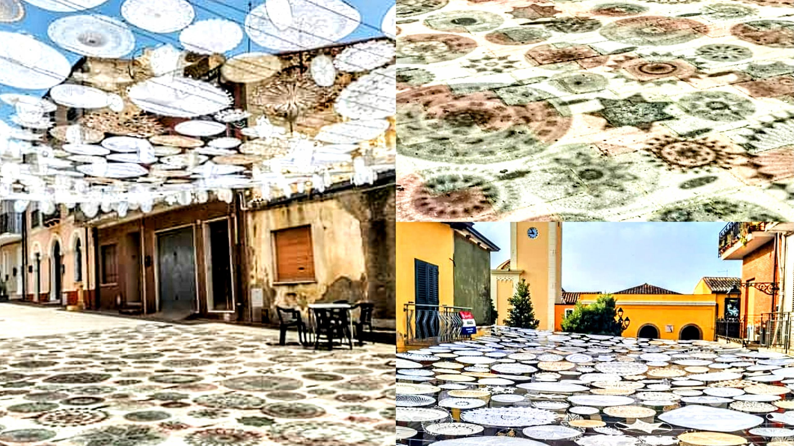 Centrini sospesi a Domusnovas, in corso Repubblica i capolavori ricamati dalle donne del paese