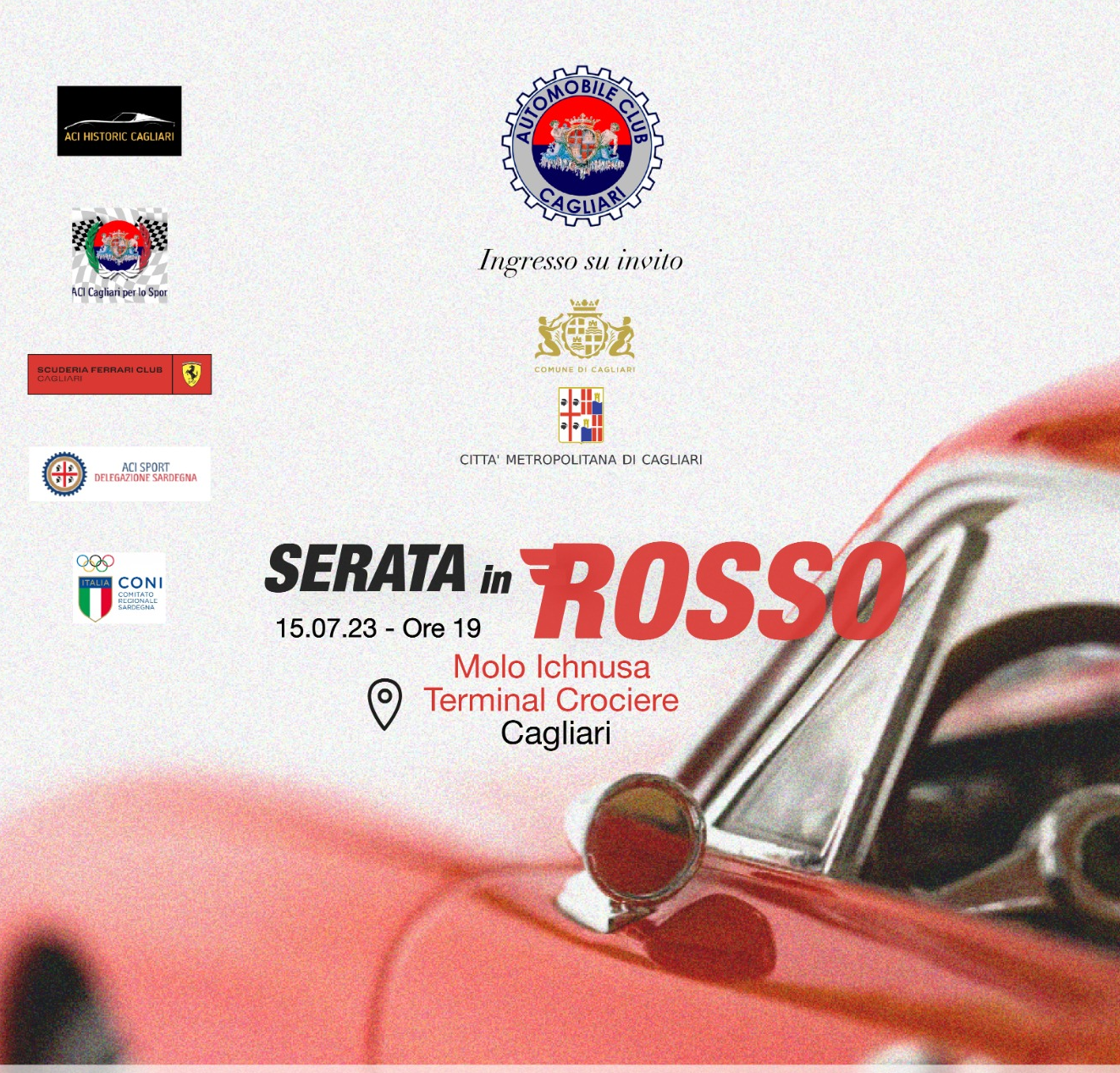 “Serata in rosso” al molo Ichnusa di Cagliari, le più belle Ferrari in passerella davanti al pubblico