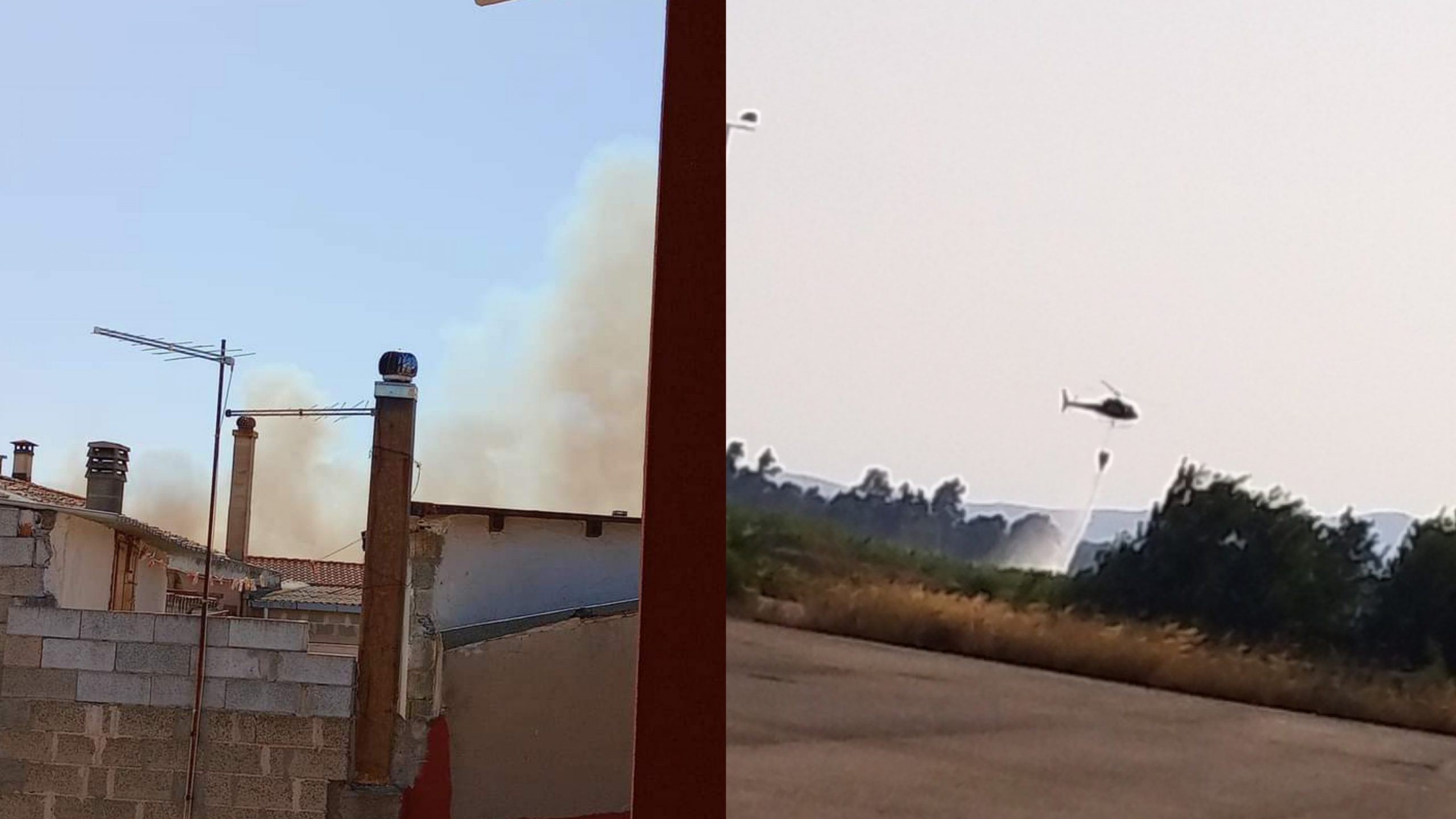 In fiamme le canne del fiume, divampa incendio fra Serramanna e Villasor