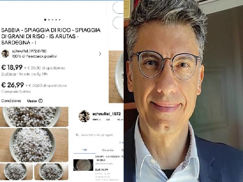 Tedesco vende su eBay la preziosa sabbia al quarzo di Is Arutas, il sindaco di Cabras lo denuncia