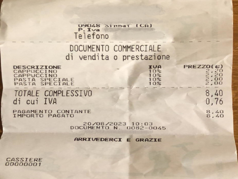 “Cappuccini e paste aumentati del 30% in un locale di Torre delle Stelle: così i turisti vanno altrove”
