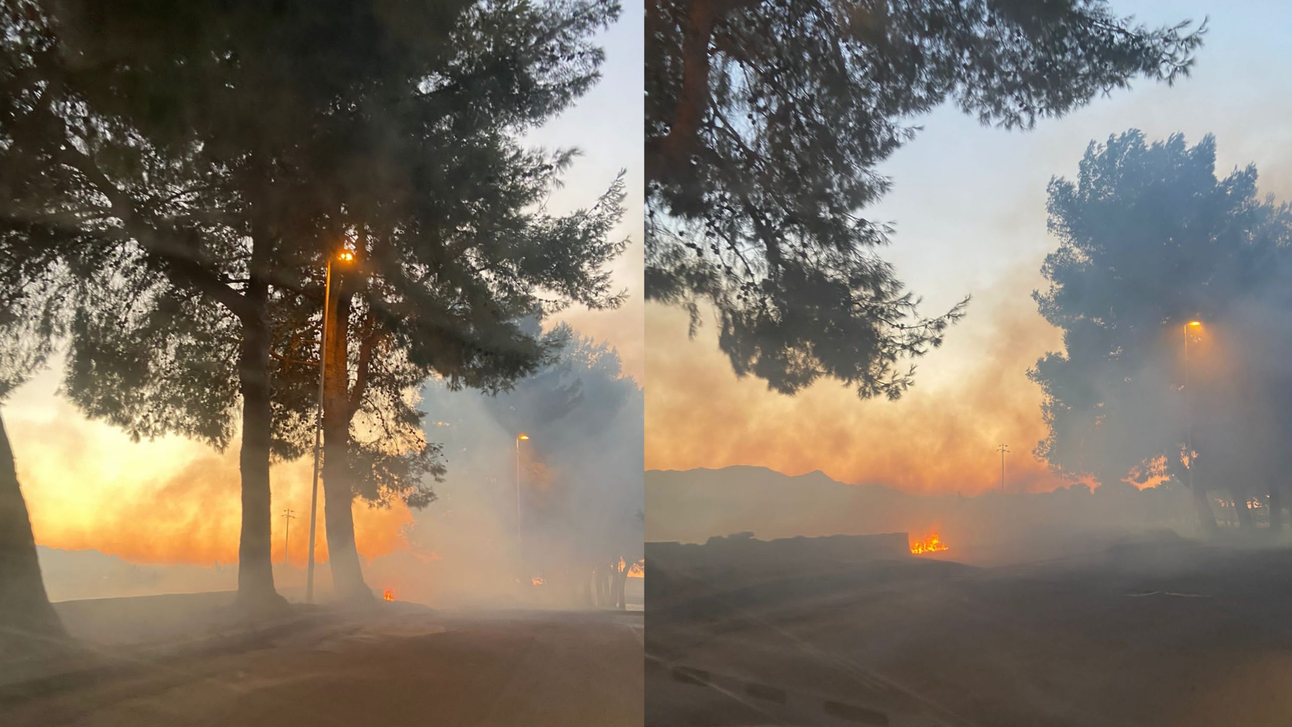 Incendio alla periferia di Samassi, le fiamme avvolgono un terreno vicino al cimitero