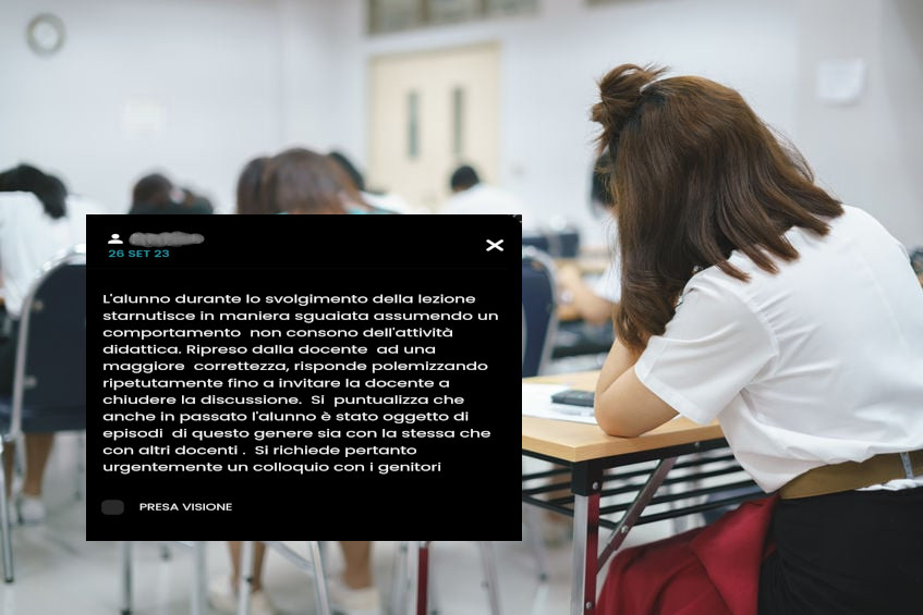 Cagliari, alunno starnutisce “in maniera sguaiata” in aula: nota della prof e colloquio con i genitori