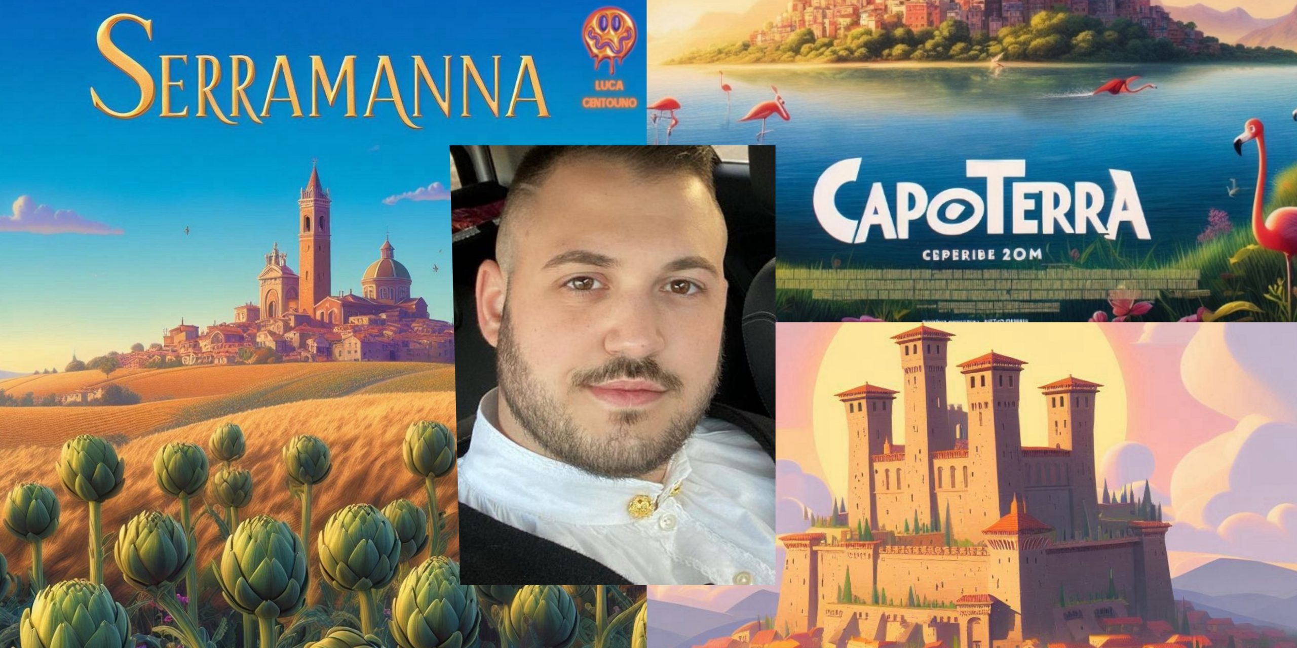 I “disegny di bidda” spopolano da Capoterra a Serramanna: cartoline in stile Disney realizzate da un giovane designer