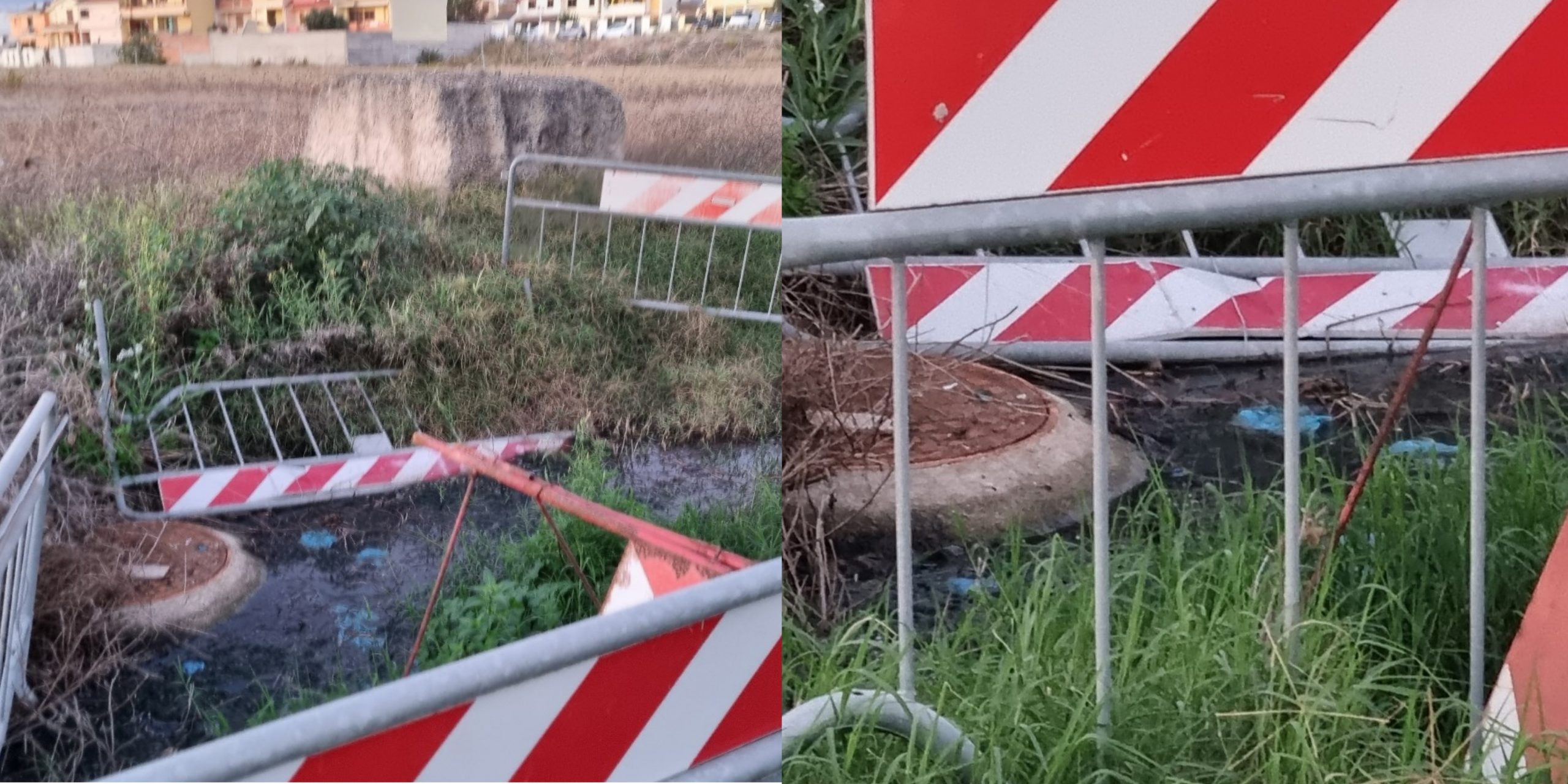 A Selargius una fogna a cielo aperto da settimane: “Un campo trasformato in latrina”