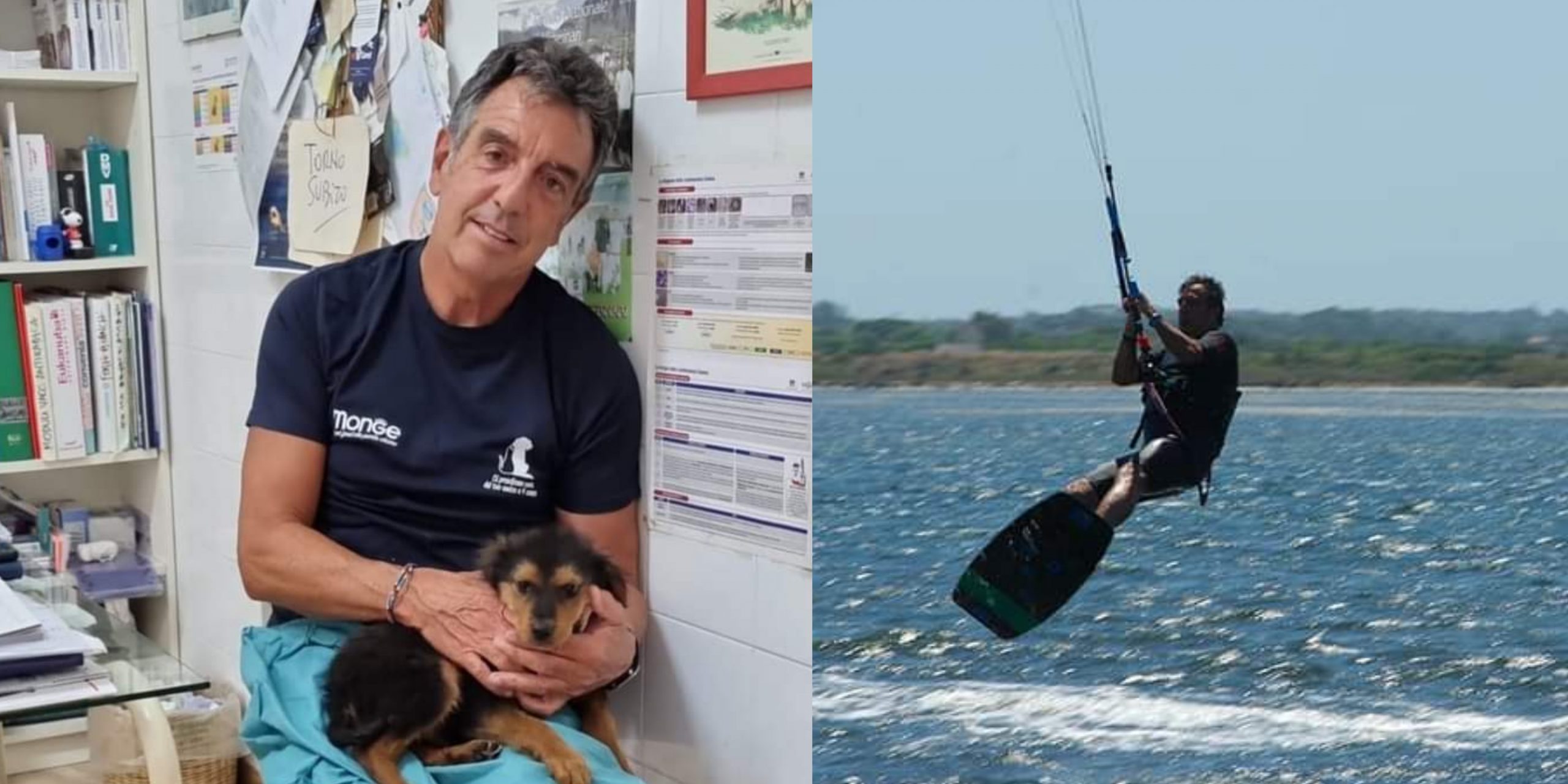 Capoterra prega per il veterinario che ieri mattina è rimasto coinvolto in un incidente con il suo kite surf