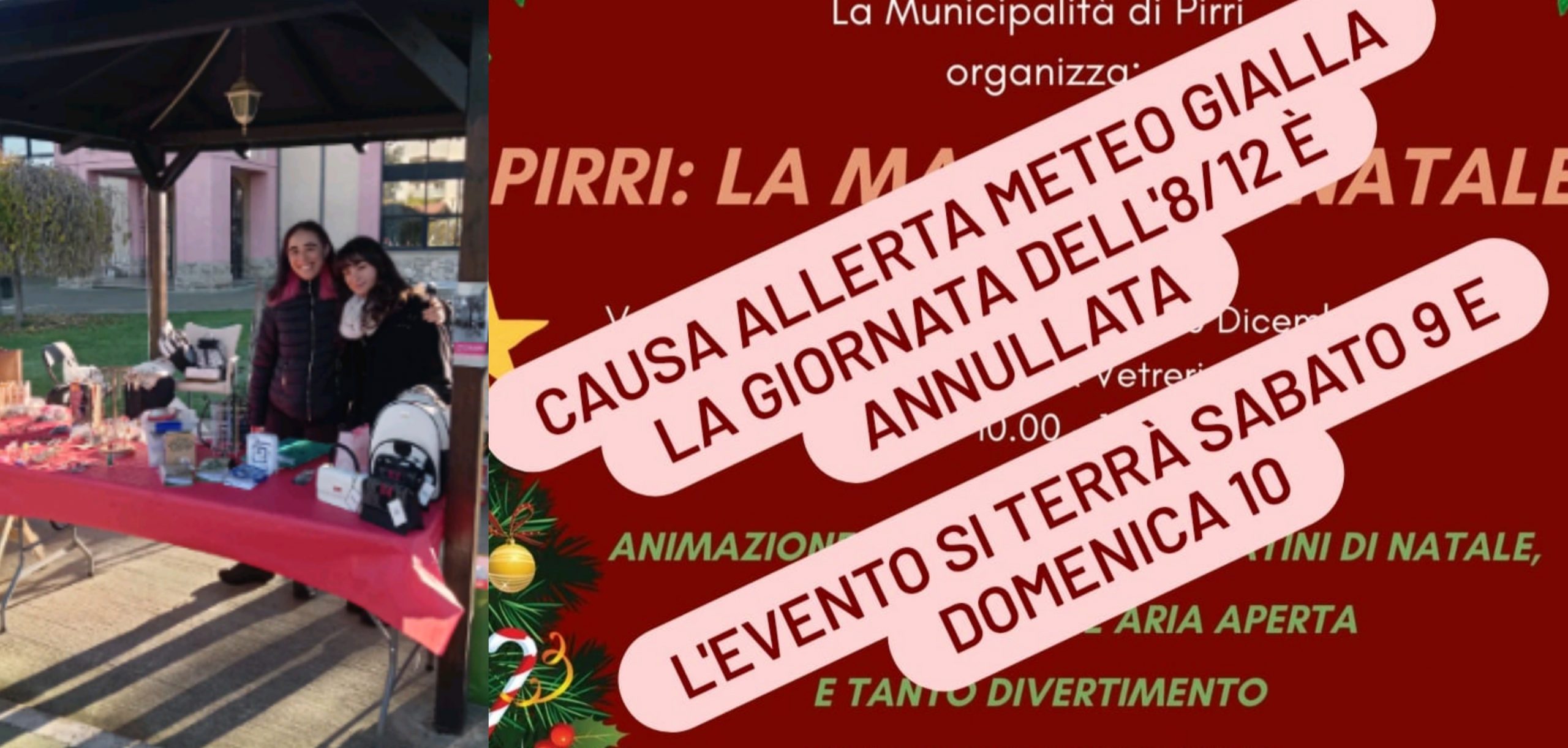 Cagliari, allerta meteo e rischio alluvioni: annullati i mercatini di Natale nell’ex Vetreria di Pirri